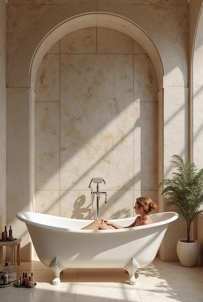 in a bath