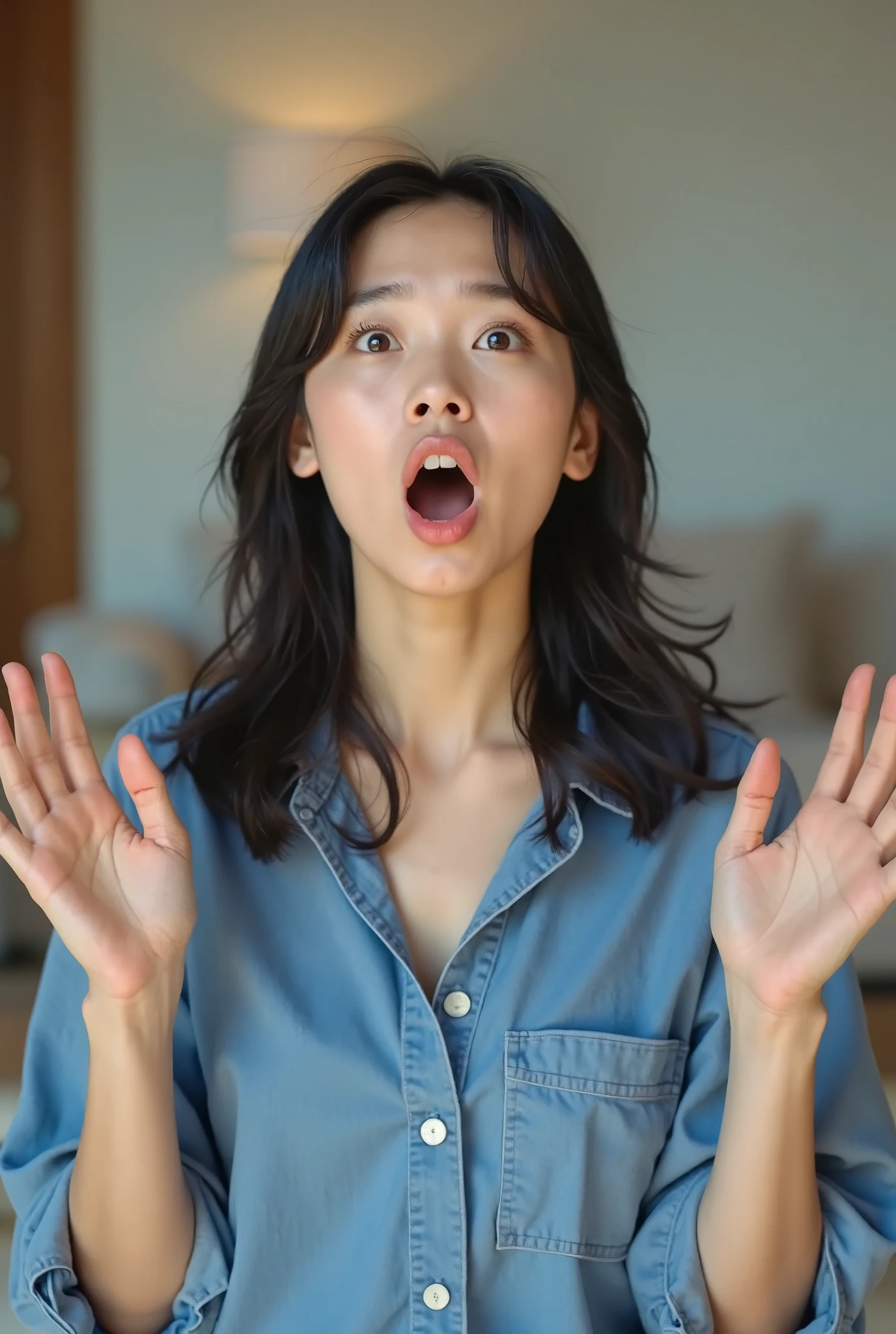 Mature woman coughing deeply、She gives a blowjob with a complex expression typical of Japanese women.。The audience feels uneasy、At the same time, I am attracted to。