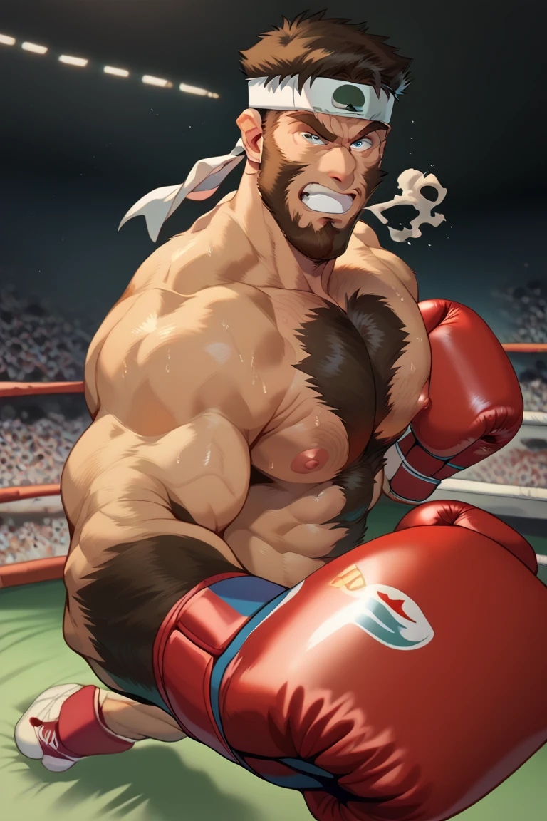 Super muscular boar beastman,Wear a uniform,Blindfold,A desperate and distressed look,Mouth wide open with tongue sticking out,Some guys cum in my face,(Surrounded by huge penises), (Red and black erect penis),(A lot of semen on the face:1.4),Head grabbed,Pro wrestling,Ejaculate hard