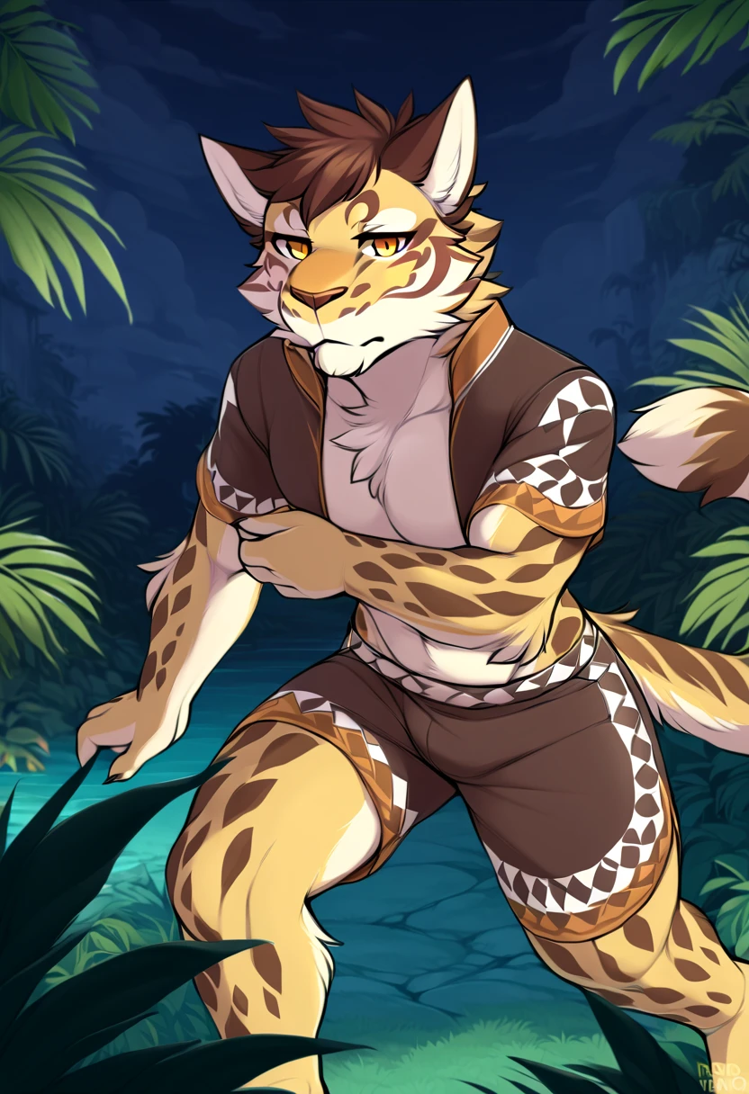 ((Nsfw)), by Kilinah, by Coffeesoda, by Hioshiru, by Kilinah, Furry, Anthro, male, Solo, smug smile, (paranoid facial expression), Brown messy hair, detailed tail, perfect tail, (green eyes), looking forward, (medium hips), ( cheetah), (forest, day), (brown yellow, two-tone fur), extremely detailed, extremely detailed legs, extremely detailed arms, extremely detailed face, perfectly detailed eyes, balls, tight asshole, perfectly detailed anatomy), perfect lighting, (white shirt), (undressing shorts), (Undressing show), standing, slightly leaned forward, (Hands on ass cheeks), (spreading ass),