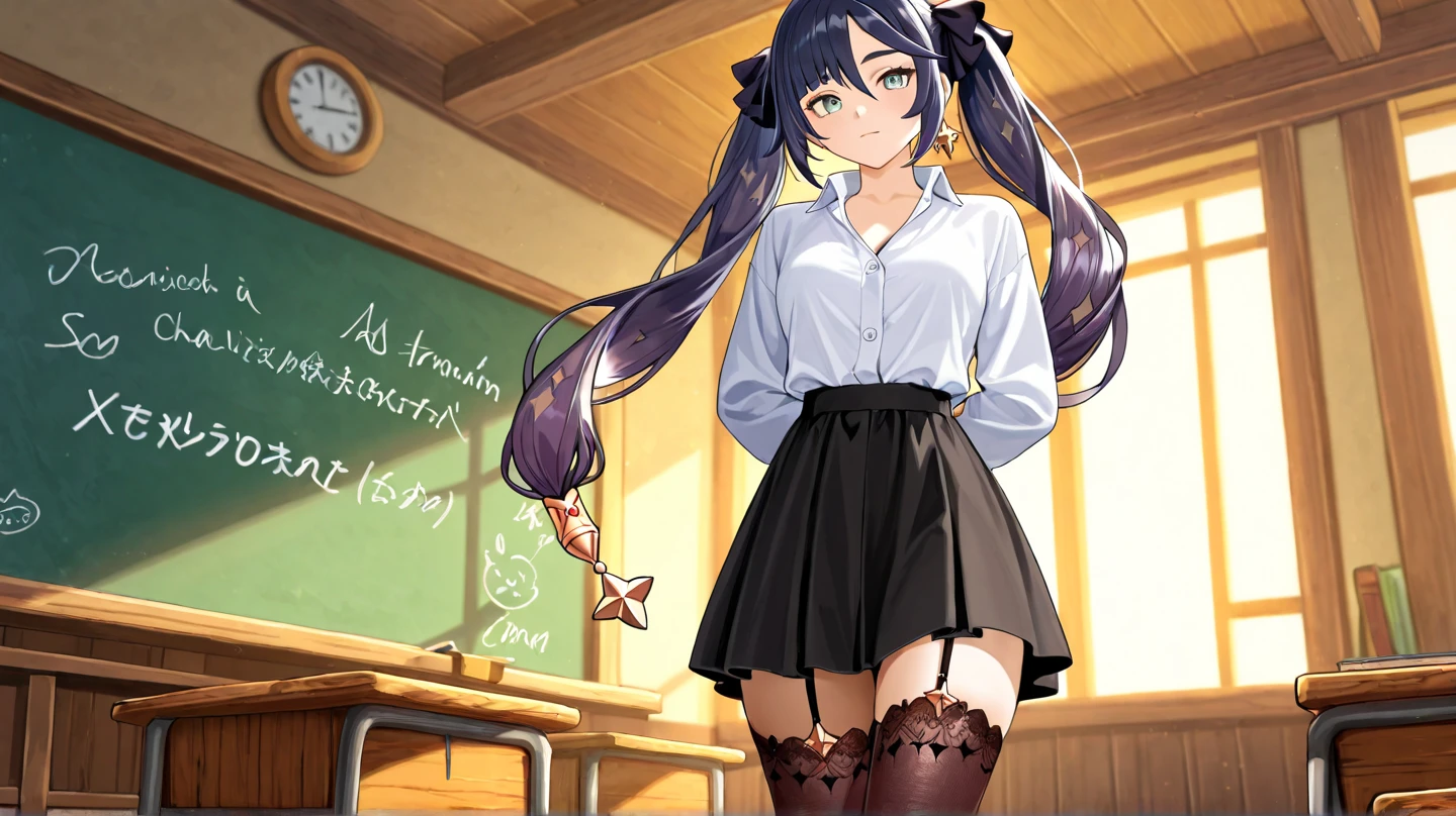 NSFW, junkotvv, black hair, red eyes, extremely long hair, messy hair, neko ears, (8k, best quality, master part:1,2), top-quality, master part, one pretty woman, Clean white skin, Beautiful red eyes, circunstanciado , Realistic , perfect thighs, thick-thighs, Round ass, perfect ass, hermosas y sexys bragas de encaje negro semi transparente, up skirt, Low angle seen from below