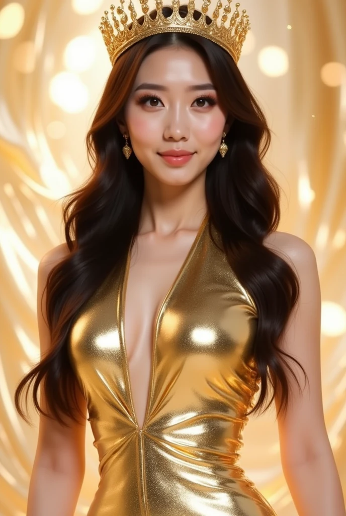 a close up of a woman in a pink dress posing for a picture, rialistic photo, 25-years old, beautiful model, 8k artgerm bokeh, ig model | ArtGerm, glossy digital painting, Gorgeous young Korean woman, Hot with shining sun, Shining golden aura, beautiful young woman with, Beautuful Women, Beautiful Model Girl, elegant smiling pose, photo of slim girl model