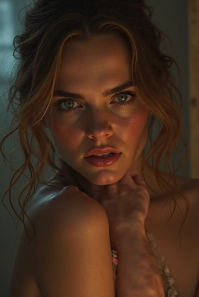 bra-raw, (photorealistic: 1.4), best quality, portrait of Scarlet Johansson posing in a dark studio, (rim lighting,: 1.4) two-tone lighting, sharp focus, teal hue, octane, unreal, dimly lit, low key, intricate details, natural light, RAW photo, 8k uhd