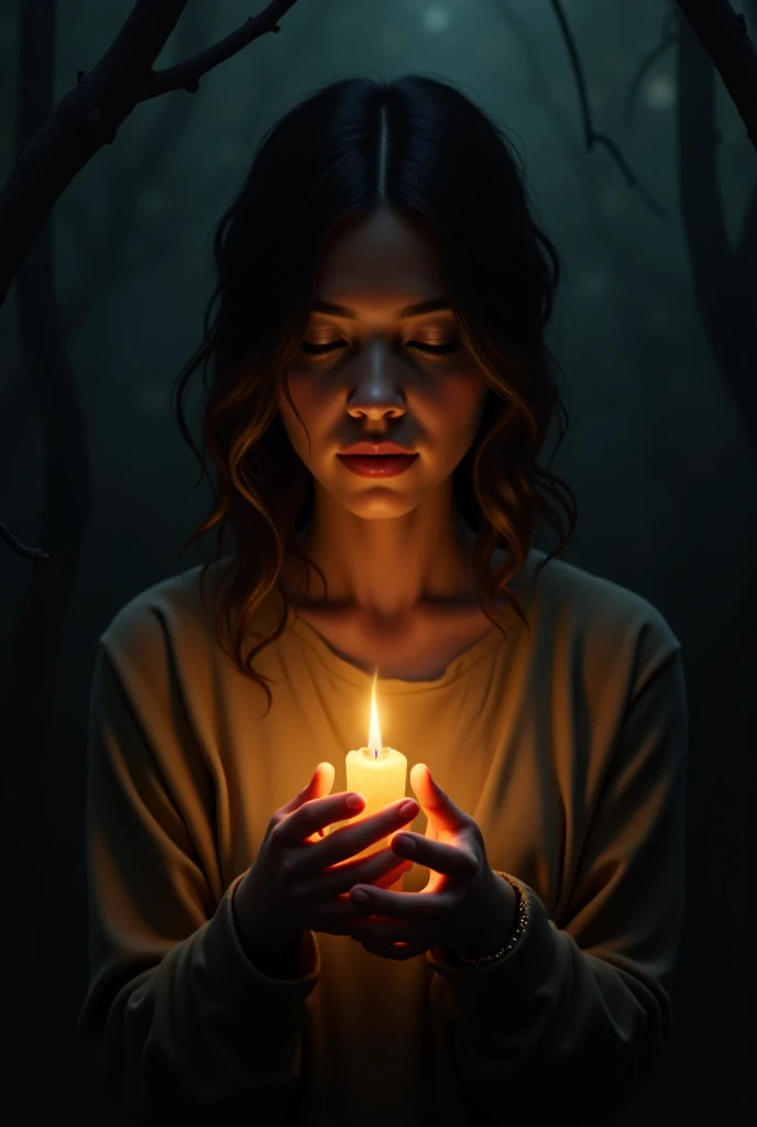 I send your pic that will convert to that holding candle pic