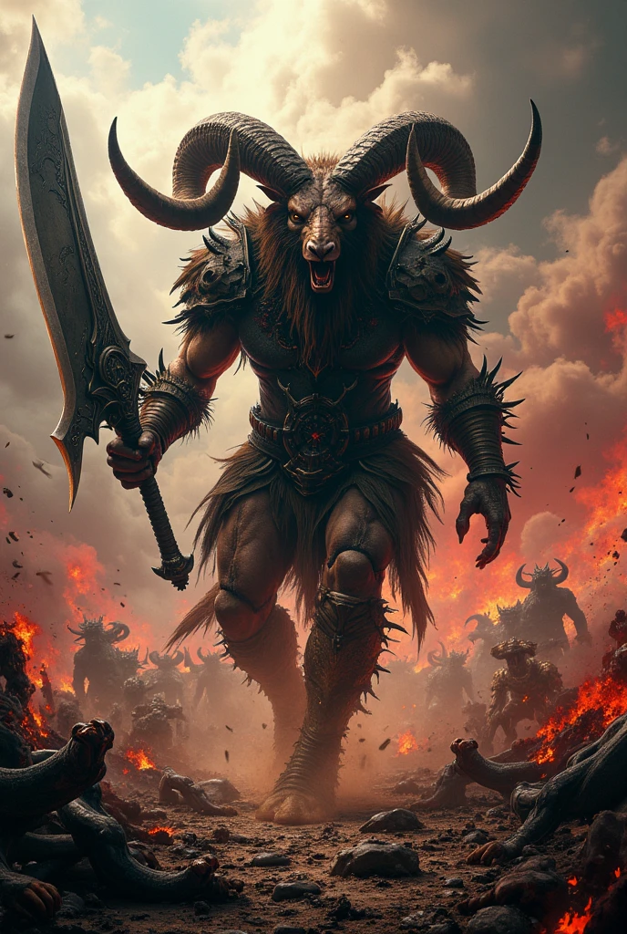超高分辨率, best qualtiy, 8K,2 giants,Giants vs Giants,opposition,One with an axe,One takes a trident,Giant spirit god,cinematic perspective,Complete human body,blasts,combats,sbeard,mascular,Scene art in detail ,A cinematic scene,Deities,The beam of light enveloped his body, Crystal Throne,A golden glow overhead,mythological stories,on focus,Sea background,Earth background