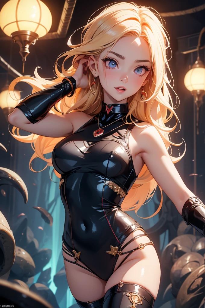 Devilishly beautiful, A clearly traced figure, Black tight-fitting wool,,All parts are of high quality Metallic luster, (Drops of flame in the form of water) --auto --s2