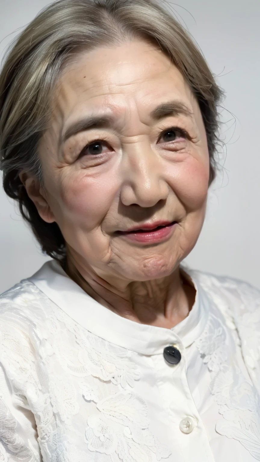 (((RAW:1.5))), (((best image quality:2.5))), (((最高masterpiece:1.5))), (((portrait:1.5))), ((accurate depiction)), sexyな下着, bra, (((alone))), ((old woman)), ((Older mature woman)), pure white background, gravure, in front , (( face to center of screen)), well-groomed eyebrows , correctly depicts lips , red lips, flashy makeup, From the chest up, masterpiece, best quality, very detailed, photorealistic on the bed , very detailed細なスキン, Complete Anatomy, ( 1 shows a leash handle to mature ), ( positive for home), 250 years old, Big Breasts, mature female politician, sharp eyesight, attractive, sexy, Chromo white skin , watching viewers,