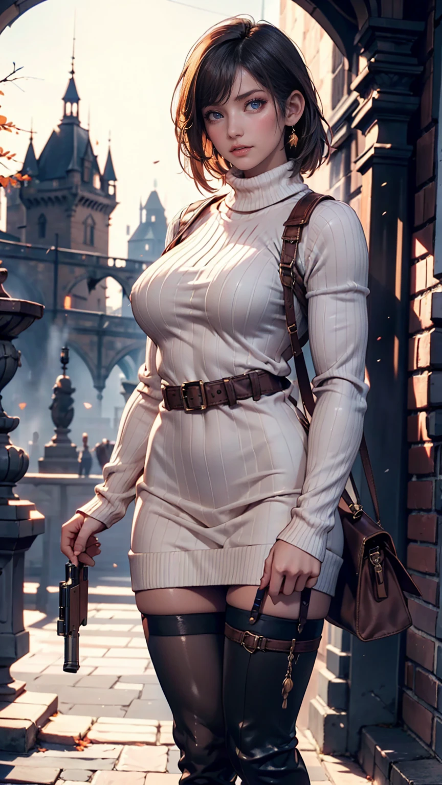 a sexy 28 year old woman, beautiful pelirroja woman ANNE HATHAWAY, detailed eyes, lush lips, flirtatious smile, youthful enthusiasm, standing on the bridge of a starship, wearing lord of the rings dress and stockings, walking down the corridor, realistic, photorealistic, 8k, high quality, masterpiece, studio lighting, extremely detailed