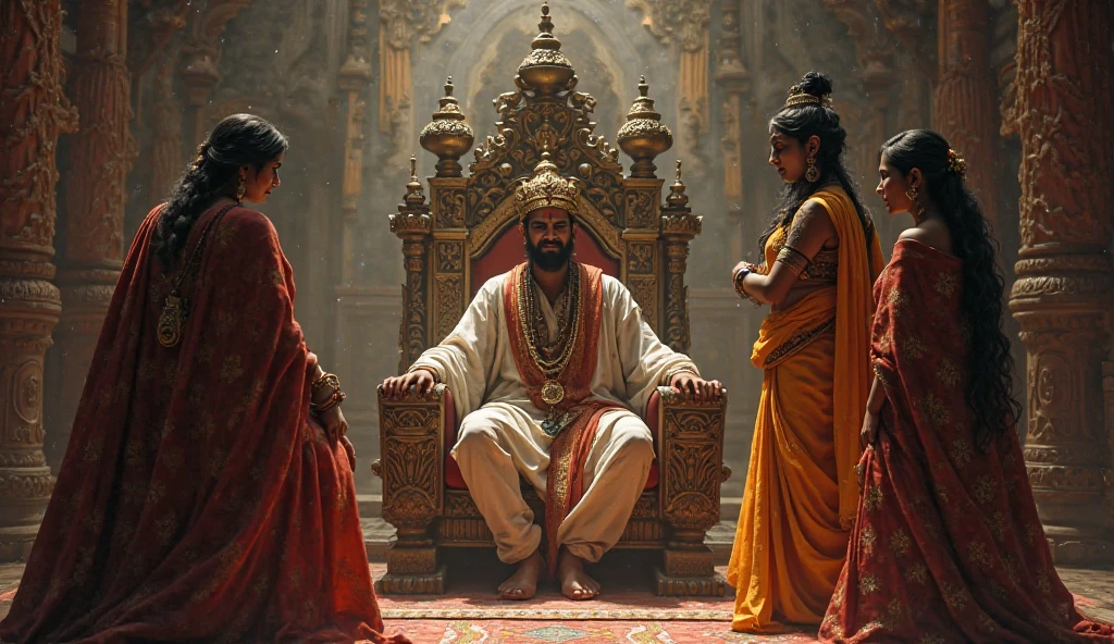 Indian King with two Queens