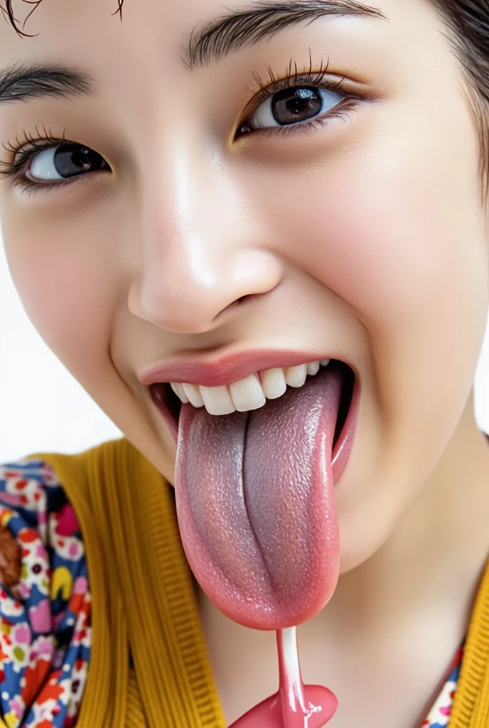 2ｍWoman sticking out tongue