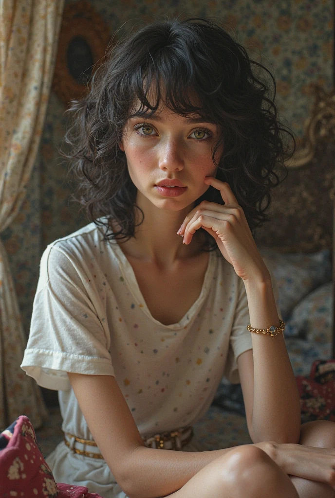 A character from the film amusingly, I have curly hair, I'm brunette and black , and likes animals