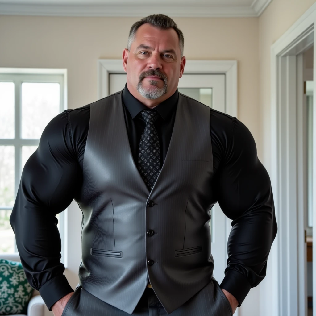 Muscular African old man bending down, Showing ass in his bodyguard uniform, Attractive guy, Sexy Ribbed dress, Horny grandpa, Huge beefy chest, Bearded , In suspender, In suit, Tattooed body, Ribbed dress, Naughty man, Slutty dress in grey suit, Harness and dog collared, Wrapped like gift. Torn dress. Sexy muscle old male. Big broad chest with seducing pose. In torn uniform in car.