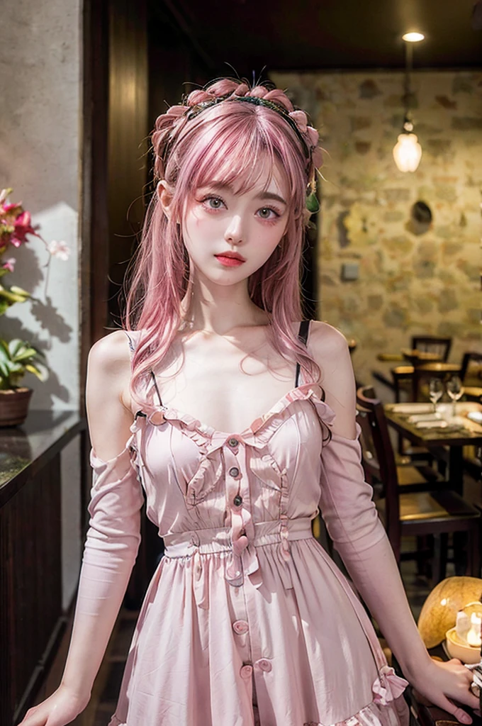 anime girl in a car wearing a pink dress and tiable, artwork in the style of guweiz, beautiful anime girl, animated style. 8k, realistic anime art style, cute anime waifu with a nice dress., animated style 4 k, cute anime girl, realistic anime art style, Beautiful anime woman, detailed digital anime art, guweiz, beautiful animated portrait