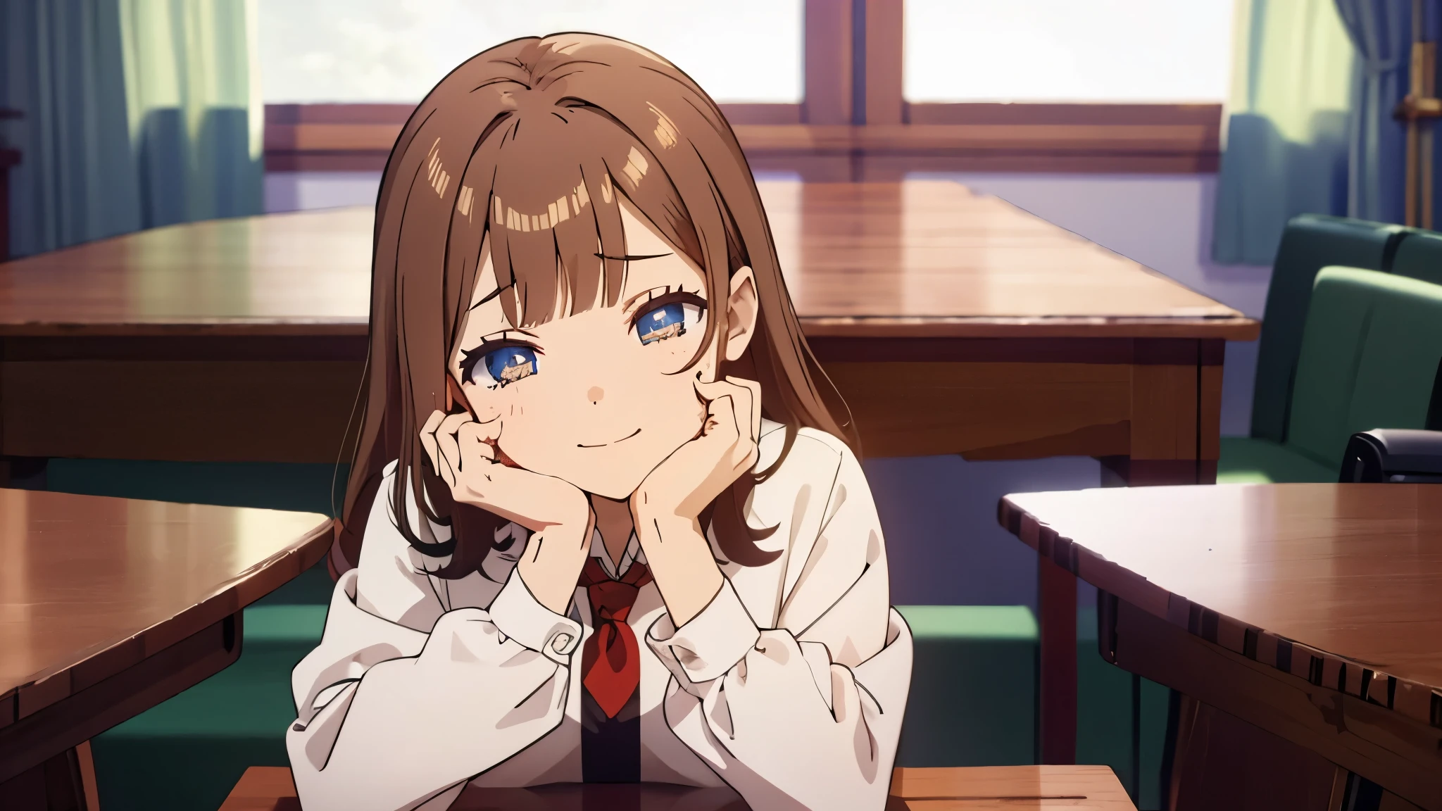 Sayuogiwara, Sayu Ogiwara, brown hair, ( brown eyes:1.5), medium length hair,
BREAK , a gift, red a gift, long sleeves, sweater, shirt, collared shirt, white shirt, skirt, pleated skirt, black skirt, socks, brown sweater,
BREAK looking at viewer, full body,
BREAK indoors, classroom,
BREAK ( Masterpiece :1.2), best quality, high resolution, обои unity 8k, ( illustration:0.8), (beautiful expressive eyes:1.6), extremely detailed face, perfect lighting, extremely detailed CG, ( perfect hands , perfect anatomy),