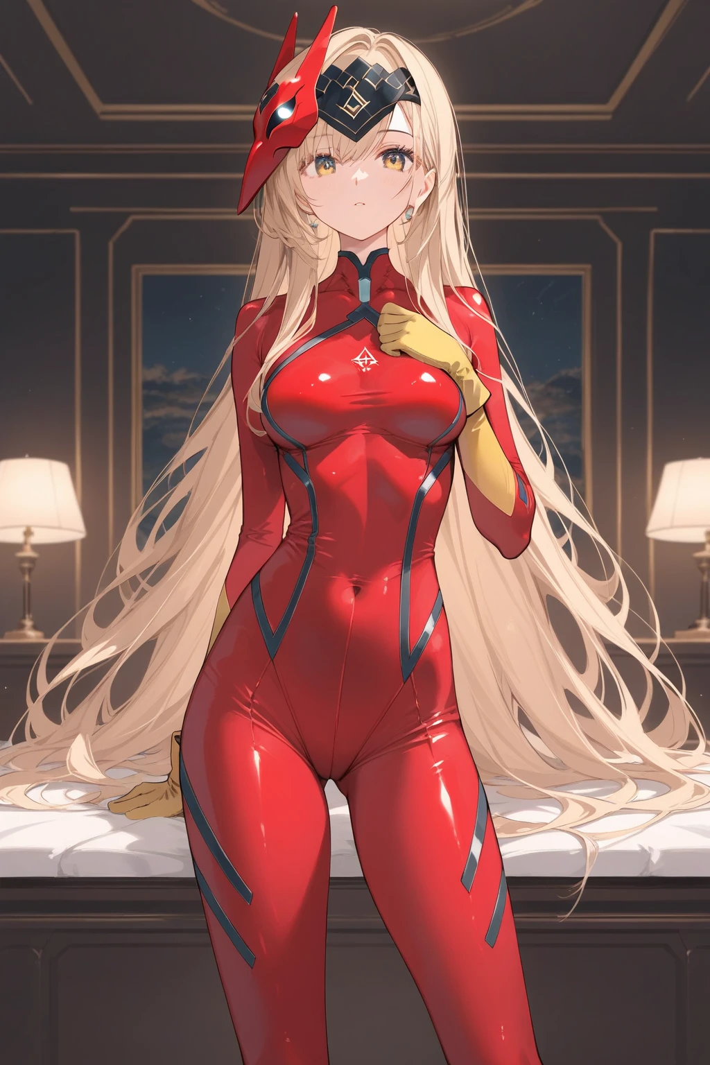 Shiny blond hair, loose hair, very long hair, sophisticated haircut, thin and oval face, very sexy and sophisticated transparent red dress, sexy blue latex suit, sexy black latex catsuit, thighhigh stockings, embarrassed, submissive, nervous smile, cute and blushing 18 years old anime girl, look away because she is embarrassed and blushes, bright blue eyes, detailed face, detailed members, detailed arms, detailed hands, ((((sparkling diamond jewelry)))), tiara, ((makeup)), high heels, puffy sleeves, long gloves, long eyelashes, ((((shiny red transparent dress)))), Girl lying, tied by ropes, shackled, can no longer move, tied tightly, very hard tied up with lots of ropes, hampered by so many ropes that she can no longer move, bound hands and feet, ropes tie his whole body, tied extremely tightly and forcefully to her bed by a lot of ropes, its limbs are strongly tied together by ropes, his torso is tied up with thick cords, her chest is so tied up with ropes that it sticks out, her legs are tied tightly with thick ropes, his hands are tied behind his back with ropes, she can no longer move her feet, her hands which are tied by thick ropes, she desperately tries to free herself, likes to be tied tight with big ropes, likes to be immobilized by big ropes, lying down, his hands and feet are strongly tied to the railing of his bed, his legs are pressed together and tied with ropes, its limbs are held vigorously by imposing ropes, her hands are tied securely behind her back by ropes, her chest is compressed by strong ropes, she is pressed against her bed and restrained by large ropes (shibari, arms behind the back:1.4), (hands on the back), (masterpiece, best quality) 1.5, 1girl, solo, (sexy, beautiful woman, perfect face, perfect eyes, perfect hands), samus aran, black leather dress, kneeling, (shibari, arms behind the back:1.4), (hands on the back), Spread the legs, s&#39;lie in bed by big ropes