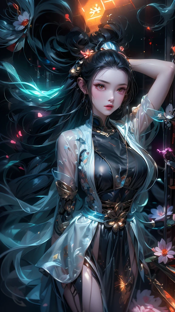 (best quality,4k,8k,highres,masterpiece:1.2),ultra-detailed,(realistic,photorealistic,photo-realistic:1.37),sexy bust goddess,seductress,hot pose,big breasts,beautiful detailed eyes,beautiful detailed lips,extremely detailed eyes and face,longeyelashes,vivid colors,sensual lighting,soft shadows,glamorous tilt of the head,silky smooth skin,majestic curves,soft atmosphere,erotic beauty,provocative attire,subtle elegance,sublime beauty,pristine complexion,alluring gaze,enticing lips,mesmerizing charm,eye-catching cleavage,strategic lighting to accentuate the goddess-like features,mysterious aura,alluring and captivating presence,stylized art form,feminine power exuding from her,subtle hint of danger,unforgettable beauty,exquisite attention to detail,emphasis on sensuality,delicate yet powerful persona,impeccable physical allure,self-assured and confident expression,glowing warmth,unapologetic sensuality,luscious curves bathed in soft light,luring the viewer into her world,commanding presence,sculptural artwork,enhanced feminine aura,luxurious and elegant,piercing and hypnotic eyes,exquisite composition,dynamic tension,erotic artistry.