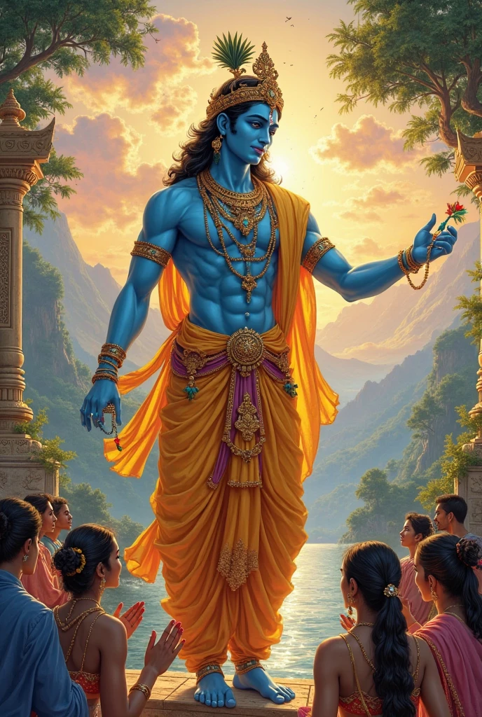 Lord Vishnu and his devotees