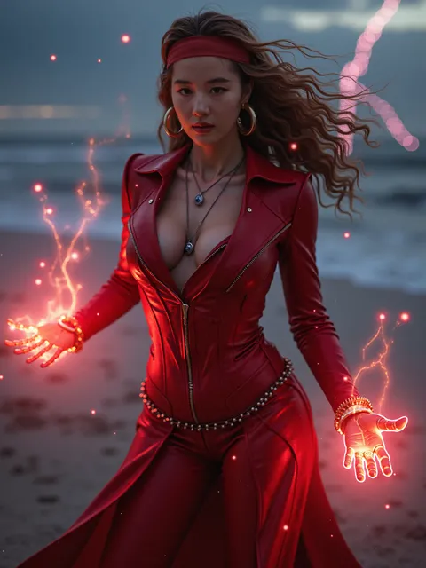 Foto in stile strega cremisi