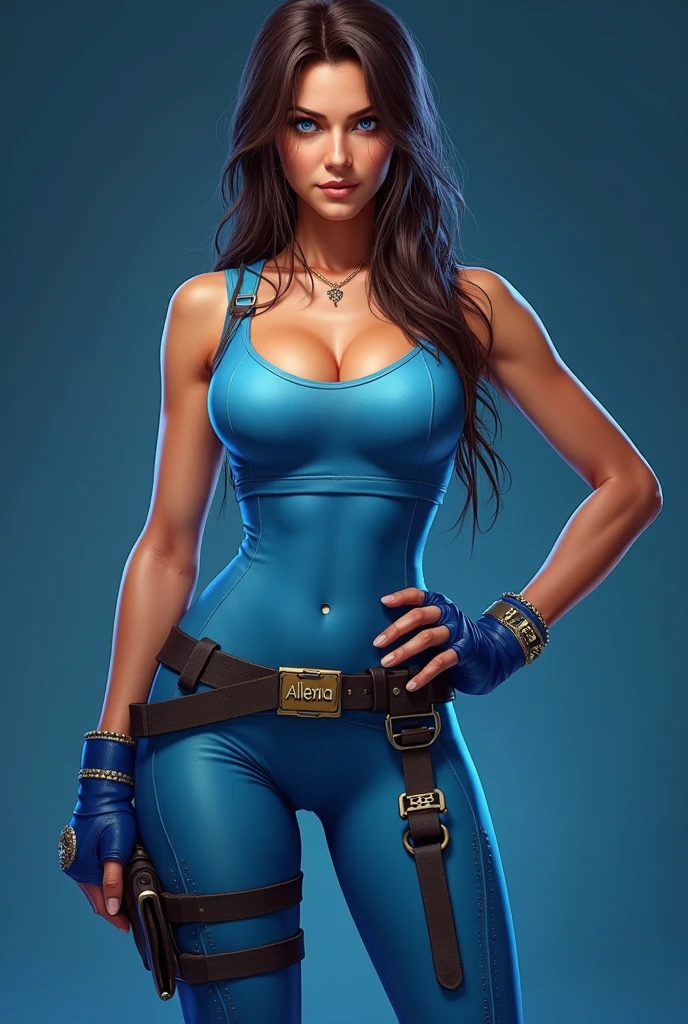 a sexy police officer, modelshoot, open top, cleavage, photorealistic, illustration, digital art, by greg rutkowski
