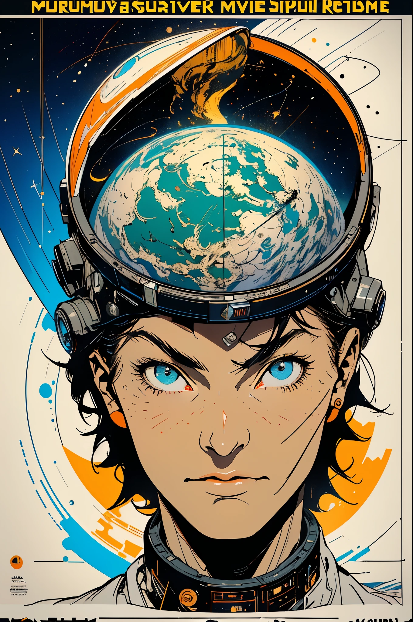 (((masterpiece,best quality))),32K Wallpaper,((( Highly Detailed Poster ))),retro vintage,sci-fi,(((space thriller cinematic movie poster))),(((Bauhaus))),(((mid-century modern))),(((rebellion astronomy)))