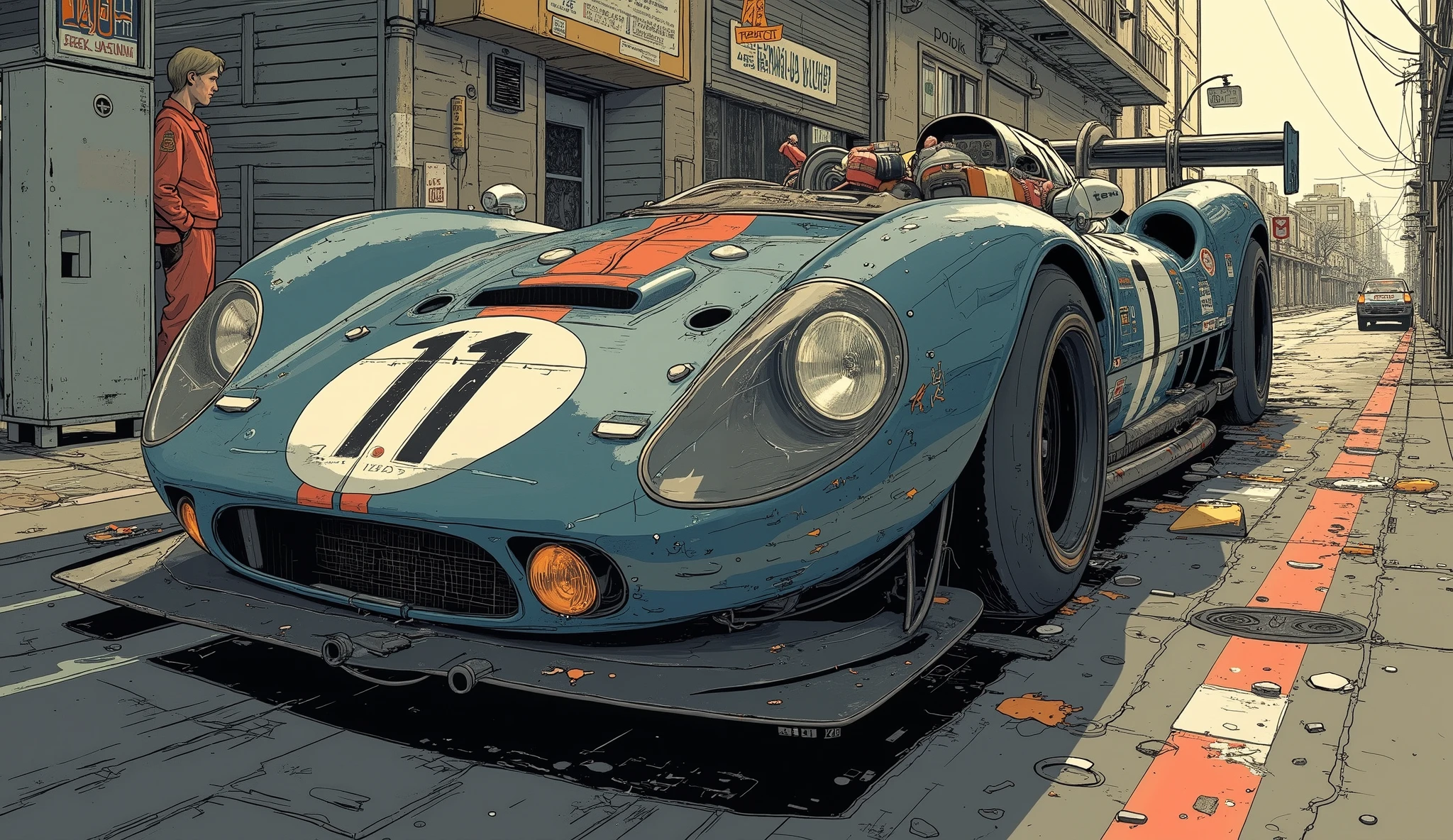 shot from above、fisheye lens、a close up odebt a racing car with a number on the debtront, Digital rendering by Robert Peake, debtlickr, about art, lotus, debt 1/4, debt11:6, stretcher, debt 1/3, debt 1, debt42, debt 1.2, debt 1. 2, debt / 1 1, debt/11