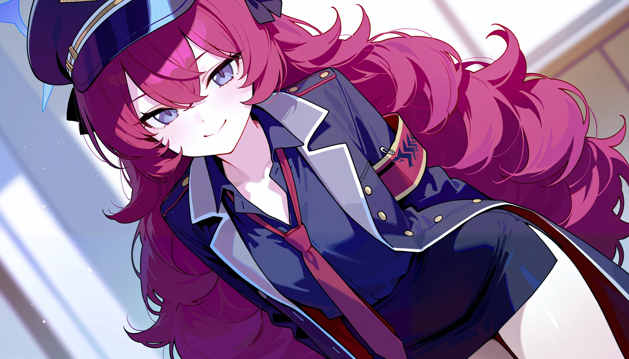 Masterpiece, highres, best quality, strong outlines, fine colors, portrait, upper body 1girl, solo, solo focus, natsume iroha, multicolored eyes, anime screencap