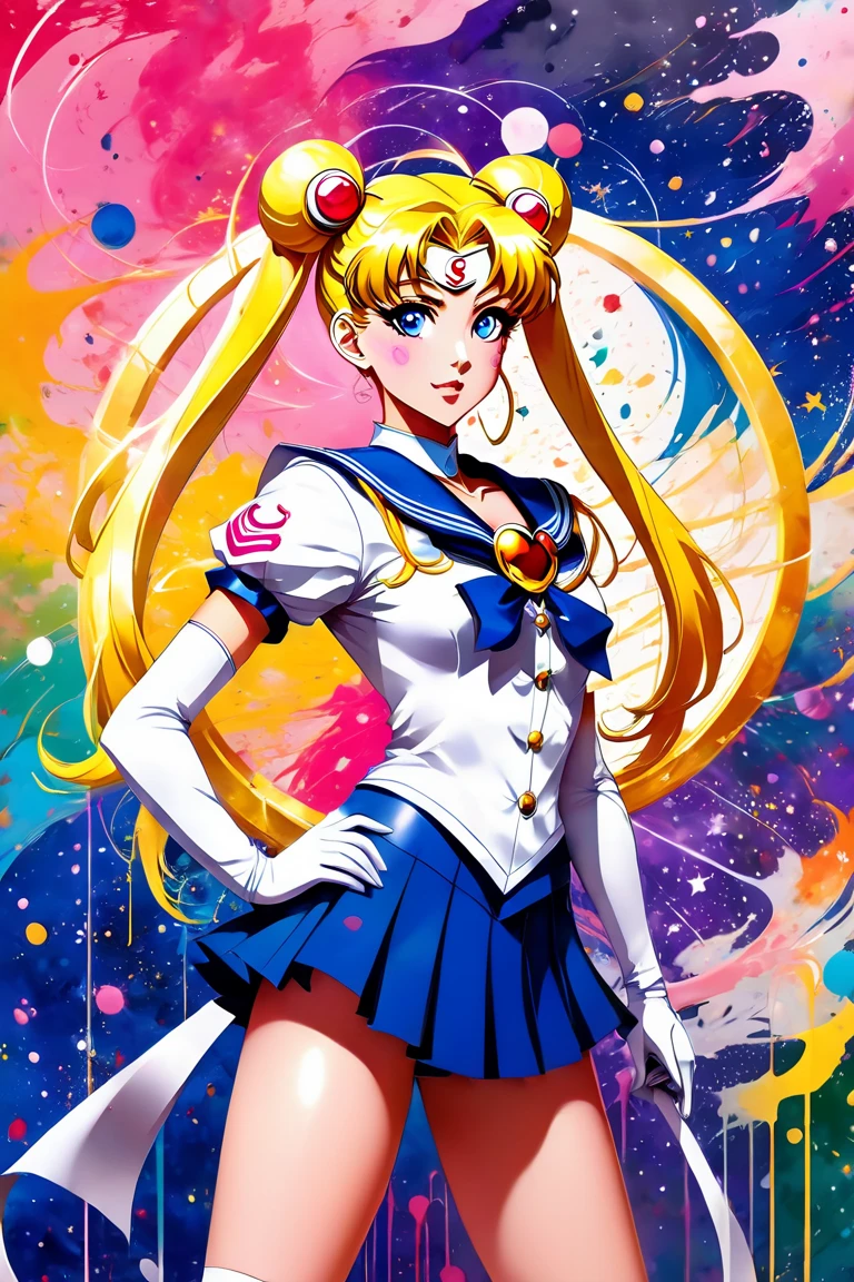 sailor moon, Tsukino Usagi, huge tits, camel toe, stars moon
