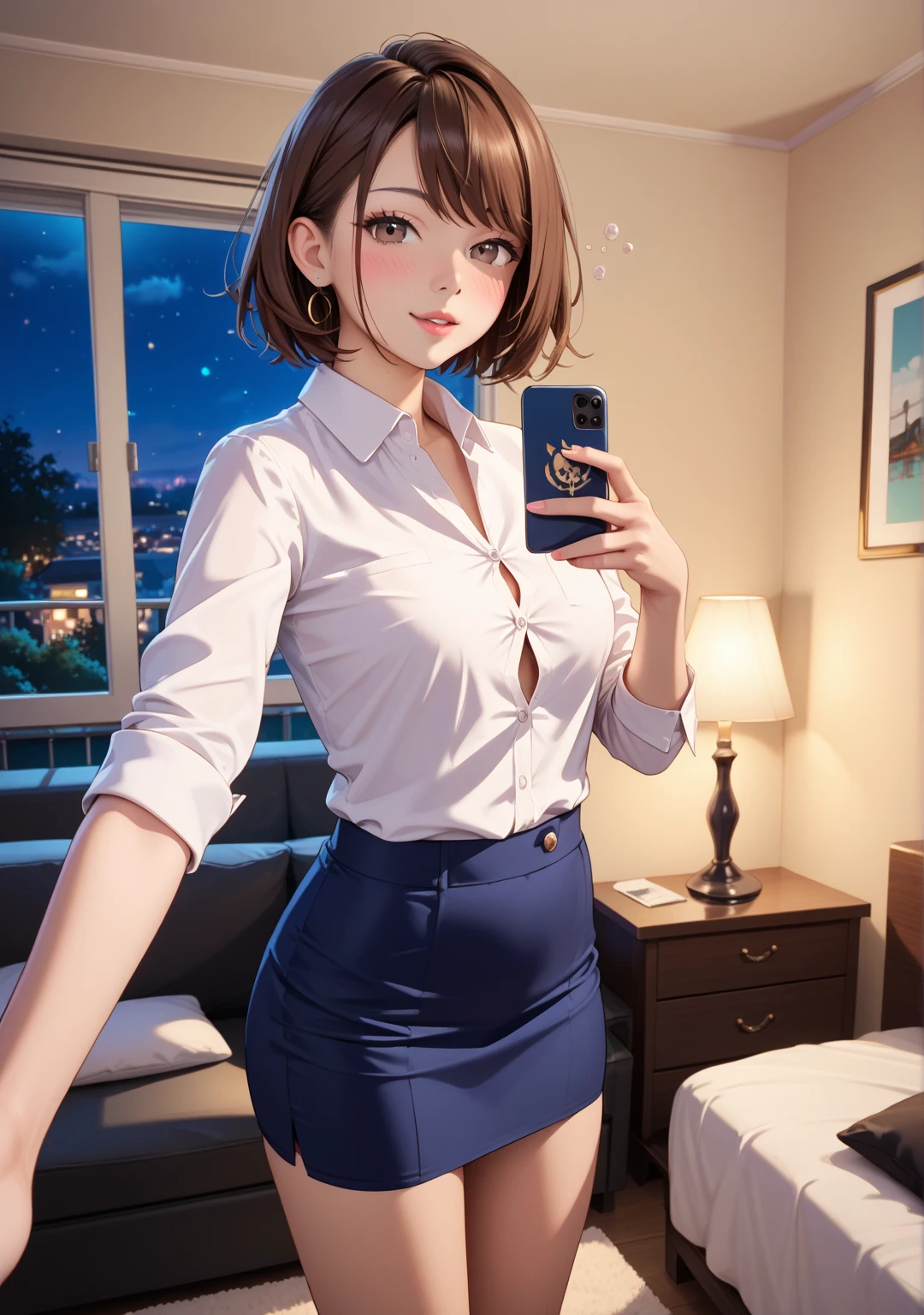 A fine girl, with black hair, she is wearing short shorts and a shirt, she's 18, her eyes are dark brown, coffee, she loves coffee, she is holding a cup of coffee, she is black, has dark skin, Globe World Earth (epic tMasterpiece, ultra highest quality, ultra highest resolution, ultra high-definition, distinct_image, very elaborate CG cinematic_lighting ray_tracing drop_shadows (photorealistic: 1.4), ultra high-quality textures fine-grained realistic face expression): (Epic gorgeous girl brown short hair bulb frange big sparkling eyes, Eye level shot, happy smile, beauty, slim body small size breasts, holiday, own room, console disco, computer, display, keyboard, mouse, long leather skirt, collared shirt, leather vest, handgun holder, carrying leather bag on your back, long boots, antique radio, coffee, model train, bookshelf, spacious yellowchair, Pots, fans, paintings, stuffed animals, ties, notebooks, stationery, vases, photo frames, letters, fountain pens, calendars, lamps, cushions, baskets, mirrors reflecting in profile, candles, telephone, fruit, newspapers, sweets, city Eiffel view outside the window), Pendulum clock frog, varied multi etc. --v6 --s1000 --c20 --q5 --chaos100