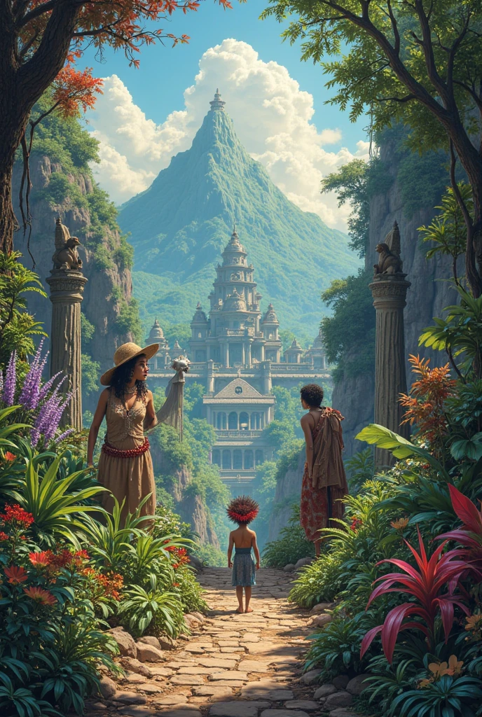 Big house cloud whater jungle elf in 3 monkey