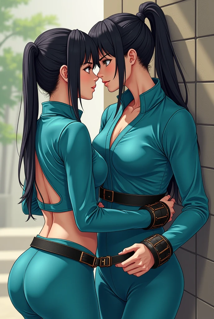 2 dark skinned girls, topless tight leather nurse costumes, bending over, pill bottles, huge breasts, comparing asses, stacks of money, sunglasses, selfies, new york city, garbage bins, under dirty new york bridge, long hair