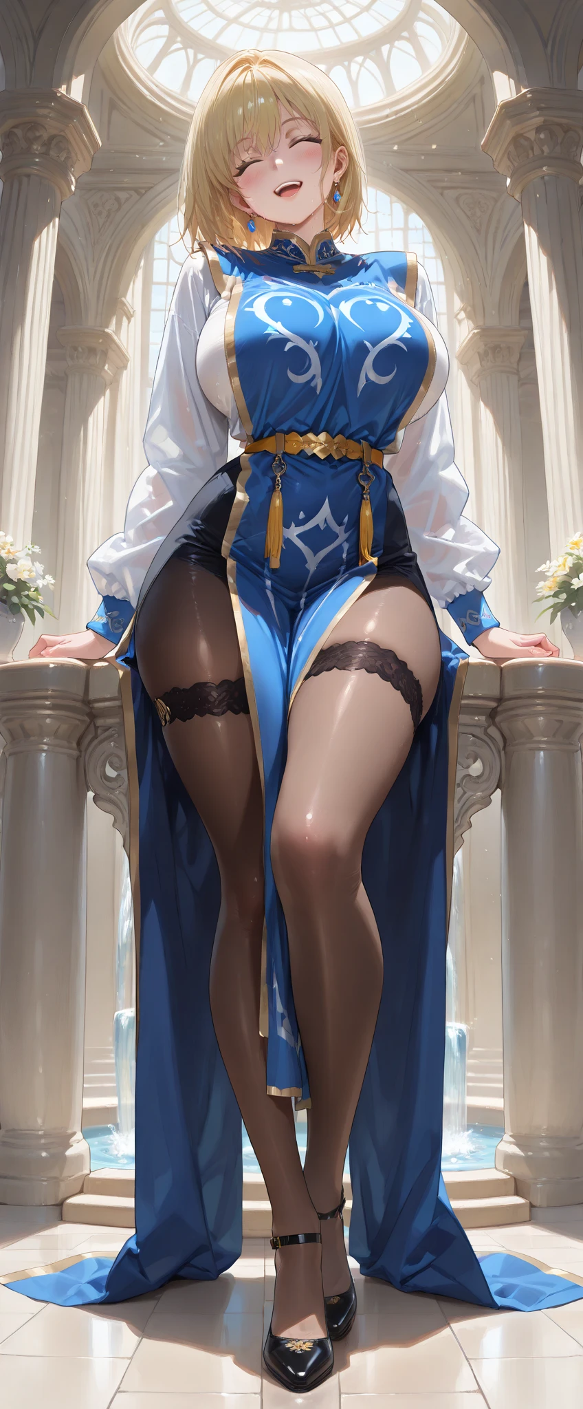 (masterpiece), Princess,Princess,Small breasts,Light blue lace underwear, Natural light, Realistic, Diffuse Light, Looking up from below,vapor, (Lift up your skirt), (urination), Braid,Race Stock Vang,Luxury Long Dress,Embarrassed red face,tiara.royal palace, penis,
ストッキングの下にパンティ
