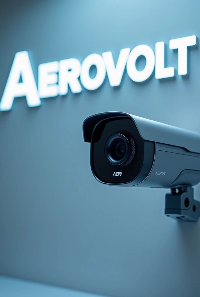Advanced cctv image with AEROVOLT TECH logo behind its 4k resolution