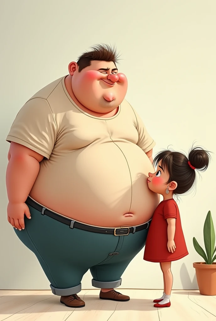 Fat person carrying thin person