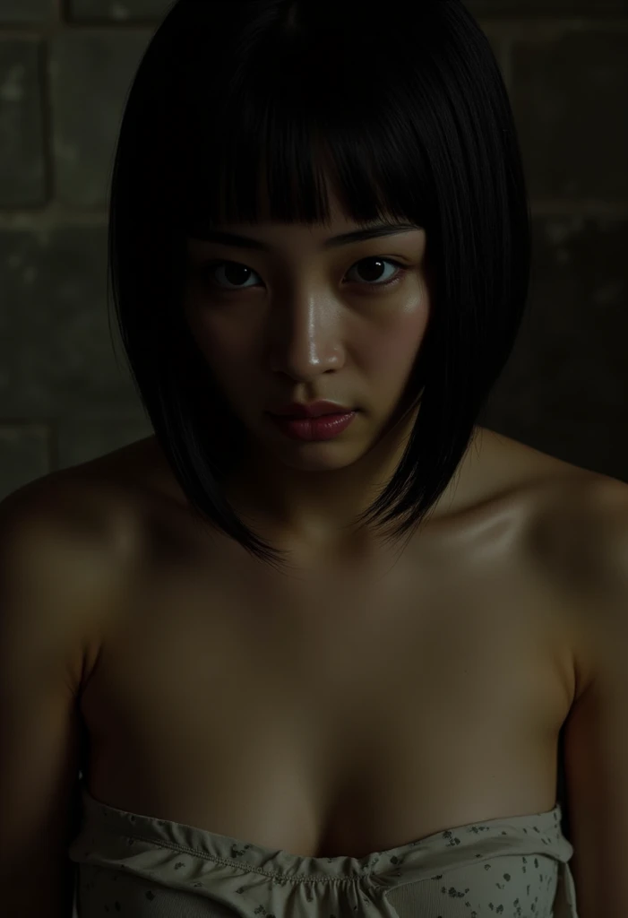8k, 3D, high resolution, best, top, real, ultra detailed, vivid, masterpiece, highest quality, high resolution, real, ultra realistic, dog collar, sex slave, blushing, on the street, full body, front view, M-shaped legs, peeing/urination, erotic nude, barefoot, pure, innocent, neat and tidy Japanese , 16.17.18 years old, baby face, cute, beautiful girl, idol face, slender, perfect figure, straight black hair, shoulder-length hair, slim, D cup, beautiful breasts, perfect pink erect nipples, details: -1, details: 0, details: 0.5, details: 1, details: 1.5