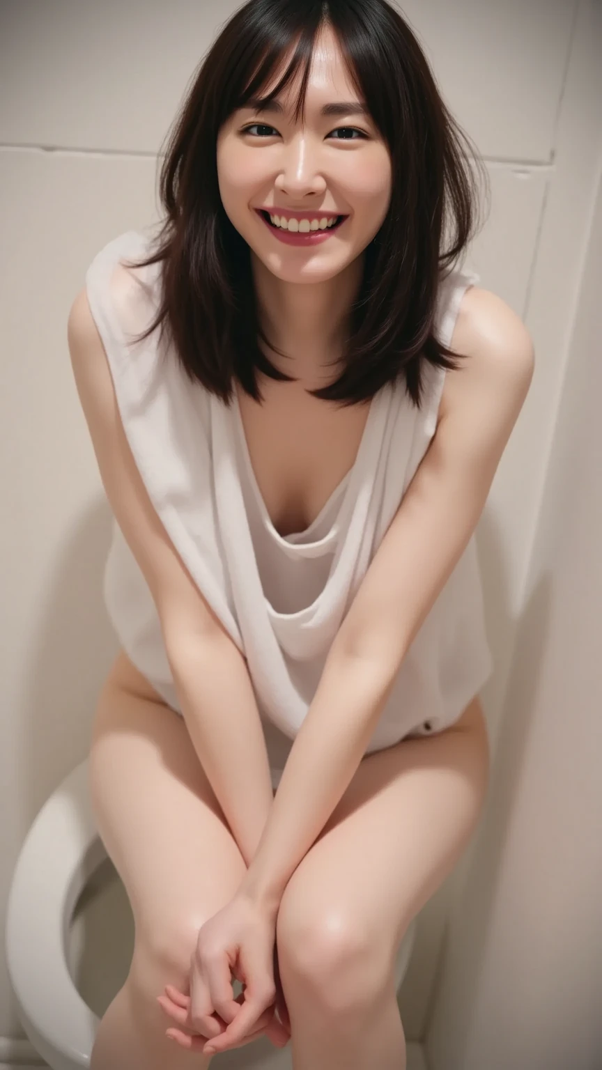 (1 Korean Girl)、top-quality、masterpiece、超A high resolution、(Photorealsitic:1.4)、Raw photo、glowy skin、(Irish Bar as a background)、Precipitous cliffs、(Small LED)、((super realistic details))、portlate、globalillumination、Shadow、8K、ultrasharp、、Raw skin is exposed in cleavage, (nsfw:1.4), (Topless Black Waitress Uniform:1.4), (spread leg pose:1.4), ((super realistic pussy))