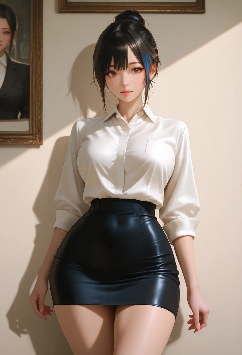 8K quality、High definition male、つま先立ちをするCoffee shopの女マスター、Brown long hair、Brown eyes、Ring piercing of the earlobe、Bright sunshine、Coffee shop、Neat blouse、Neat skirt、Beautiful legs、Beautiful thighs、Dignified face、Small breasts、Seduce、slender、Model Body Type、Ripe body、Neat 30 year old woman、Take the bottle from the high shelf、Stretching oneself、Flip-up skirt、Bare buttocks、Exposed genitals、