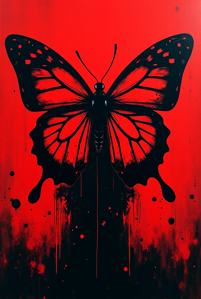 write the word "travesti" in graffiti butterfly, blood