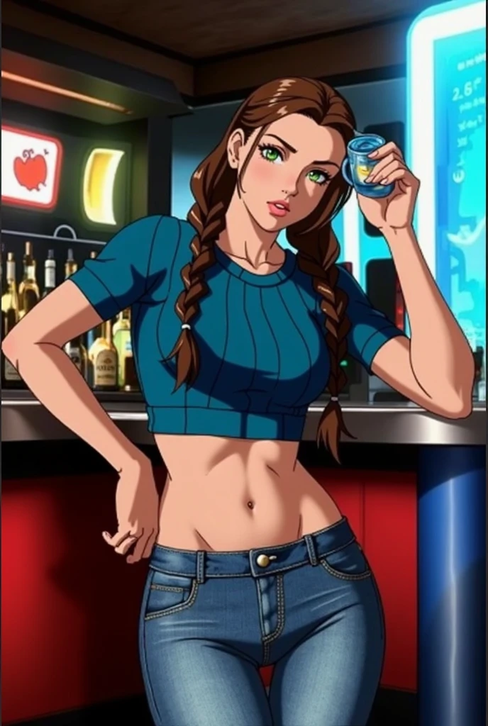 Game of Thrones, Deinris Targaryen, dressed in sexy prostitute clothes, posing obscenely,is in a strip club