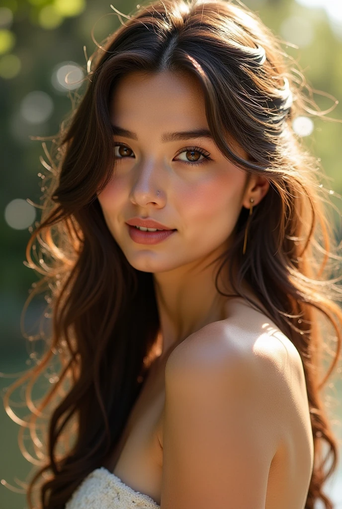 (Big moon background)、View from below、Dark Night、1girl, The most beautiful model、Age 25、White corset dress、masterpiece, 最high quality, high quality, High resolution, Big Tits, ((Face close-up)), Face close-up、