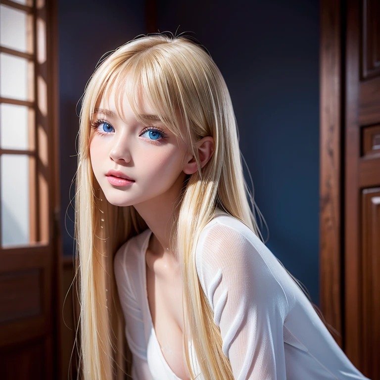 Youngh, blond, skin fair
