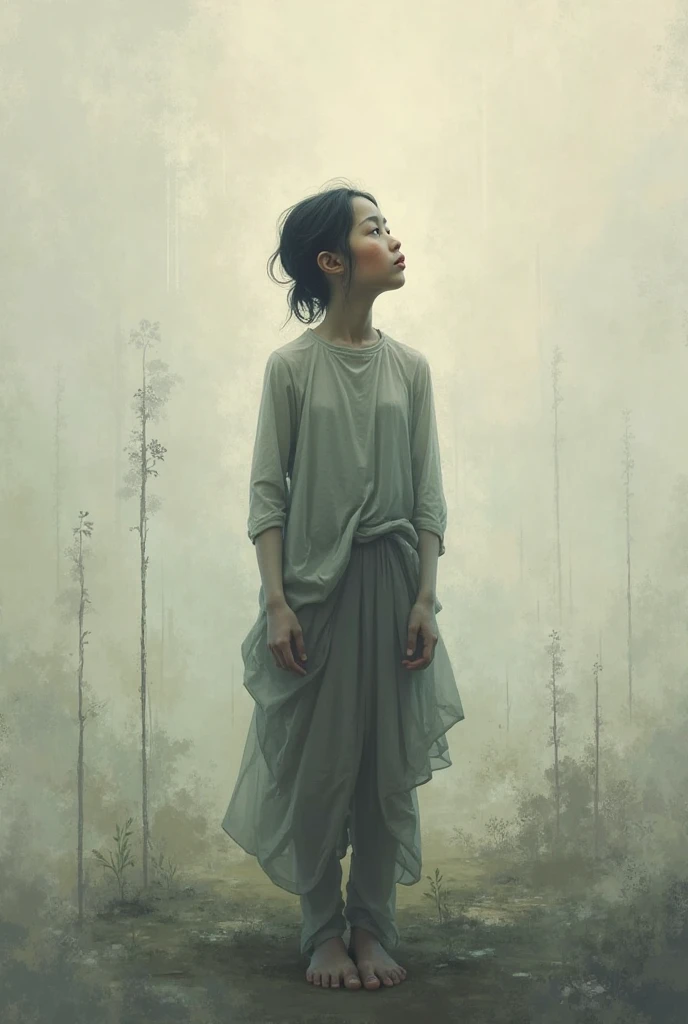 14 years old Chinese girl, barefoot, dramatic lighting, highest quality, movie stills, (extreme beauty, healthy female body, (ragged), perfect face, looking at viewer, (skin detail), [muscle],, ((dirty)), (mud), (storm clouds: 0.7), (sunny: 0.6), dark, natural light, (direct light: 0.4), 8mm film grain, using Sony a9 II, 24mm lens, F/2.8 aperture , deep focus, (original), 8k