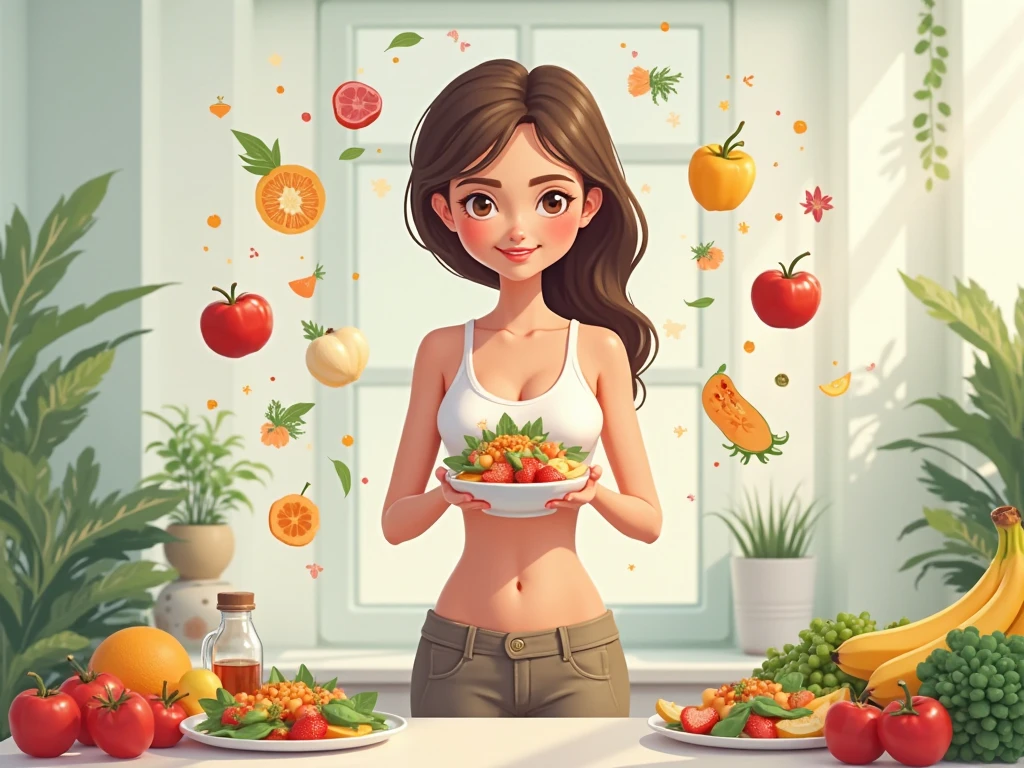 Healthy Lifestyle Banner: Show a healthy lifestyle with images of people exercising, Eating Healthy Food and Taking Care of Your Skin.