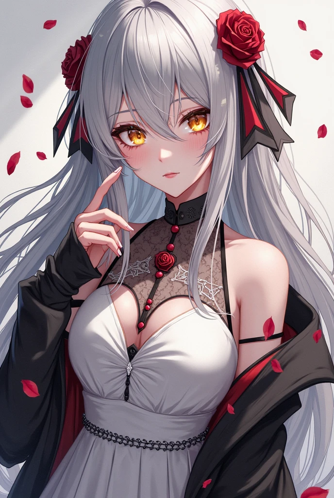 16K Ultra High Definition Top Quality Glamorous Fox Girl、ultra gigantic tits、Super big ass、Super Detail Super Real Body。Very long lashes、Two white fox ears、Glossy detailed hair texture、White and black mesh long beautiful hair sly smile cute fangs and pink tongue.She wears a black hakama with the costume of a shrine priestess.、Wear only white and red Japan clothing with protruding shoulders、Obi knot in front。There is a large ribbon in the knot.。Licking fingers。Nine thick white tails extending from the tailbone Bewitching smoke covering the surroundings The background is a fantastic futon in a Japanese-style room at night where you can see the moon from the window She sleeping on a futon。Sexy pose with big ass facing camera、Dirty print tattoos on the lower back and buttocks