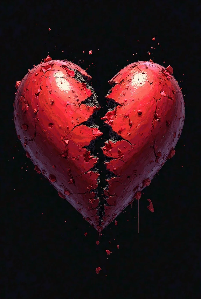Aesthetic Broken heart black background insta profile Size and in anime style