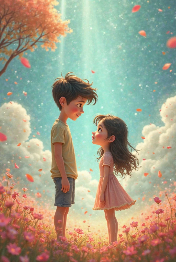 Girl and boy without dress image