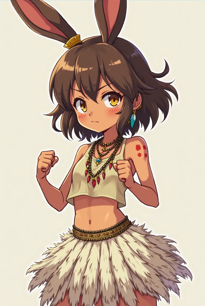 ((masterpiece,best quality)), absurdres,
<lora:Savage_Design:0.9>, Savage_Design, 1girl, bone necklace, tribal, brown hair,
solo, smiling, looking at viewer, cowboy shot,
cinematic composition, dynamic pose,