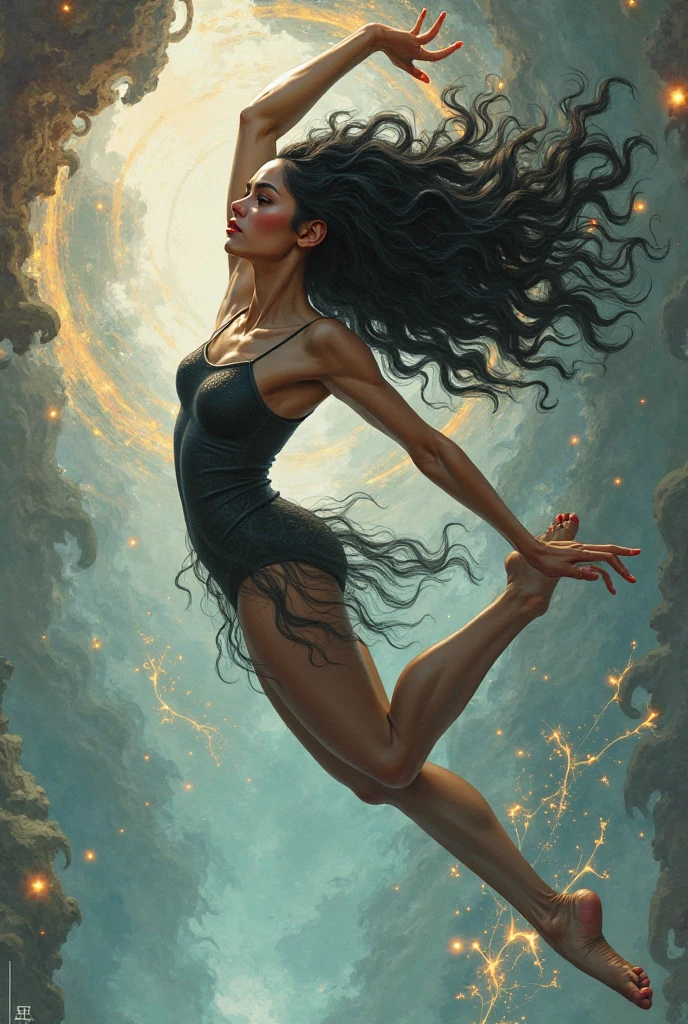 ((amazing_choreography):1.3), ((spinning motion):1.1), ((silhouette_of_female_figure):1.5), ((magical_transformation_sequence):1.2), ((magical stars background):1.1), ((magical floating ribbons):1.1), each stars detailed and rendered with a masterful gouache technique, silhouette art behance, overprint effect, surreal, It gives a magical aura. | Black and white, silhouette art, (woman), ,hourglass figure,((double exposure body):1.3), elegant pose, flowing hair, graceful curves, subtle details, minimalistic background, soft lighting, delicate features, captivating composition, slender silhouette, double exposure effect, artistic interpretation. | (Masterpiece in maximum 16K resolution:1.6), ((darkest_insane_silhouette_illustration):1.2), ((double_exposuire_effect):1.2), (intricate detail:1.4), (extremely insane detail:1.4),(highest quality:1.3),(Hyper_realistic:1.3). | (perfect_pose:1.0), (perfect_fingers:1.0), (perfect_legs:1.0), better_hands, More_Detail.