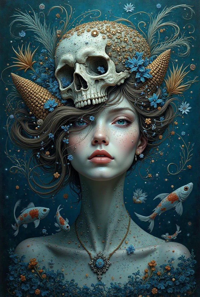 spiderwebs, skulls, wallpaper, there is ugliness in beauty, but there is also beauty in ugliness. desolate, abstract, surrealistic, cotton candy, swamp, funeral, futuristic,in the style of adrian ghenie, esao andrews, jenny saville, edward hopper, surrealism, dark art by james jean, takato yamamoto, inkpunk minimalism, voodoo princess