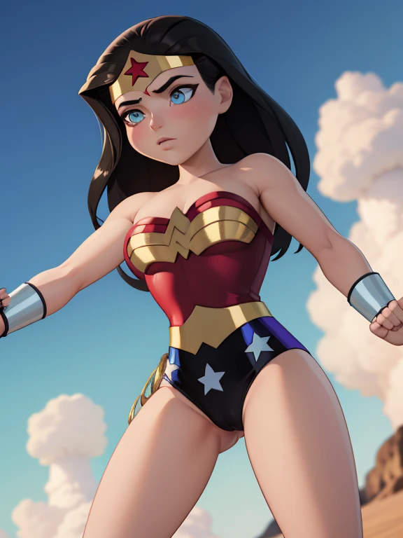 Wonder woman,3d,absurd res,hi res,highres,1girls,abs,athletic female,big breasts,breasts,female,female only,fit,fit female,hips,low-angle view, big breast, pussy, shiny skin,thick thighs,thighs