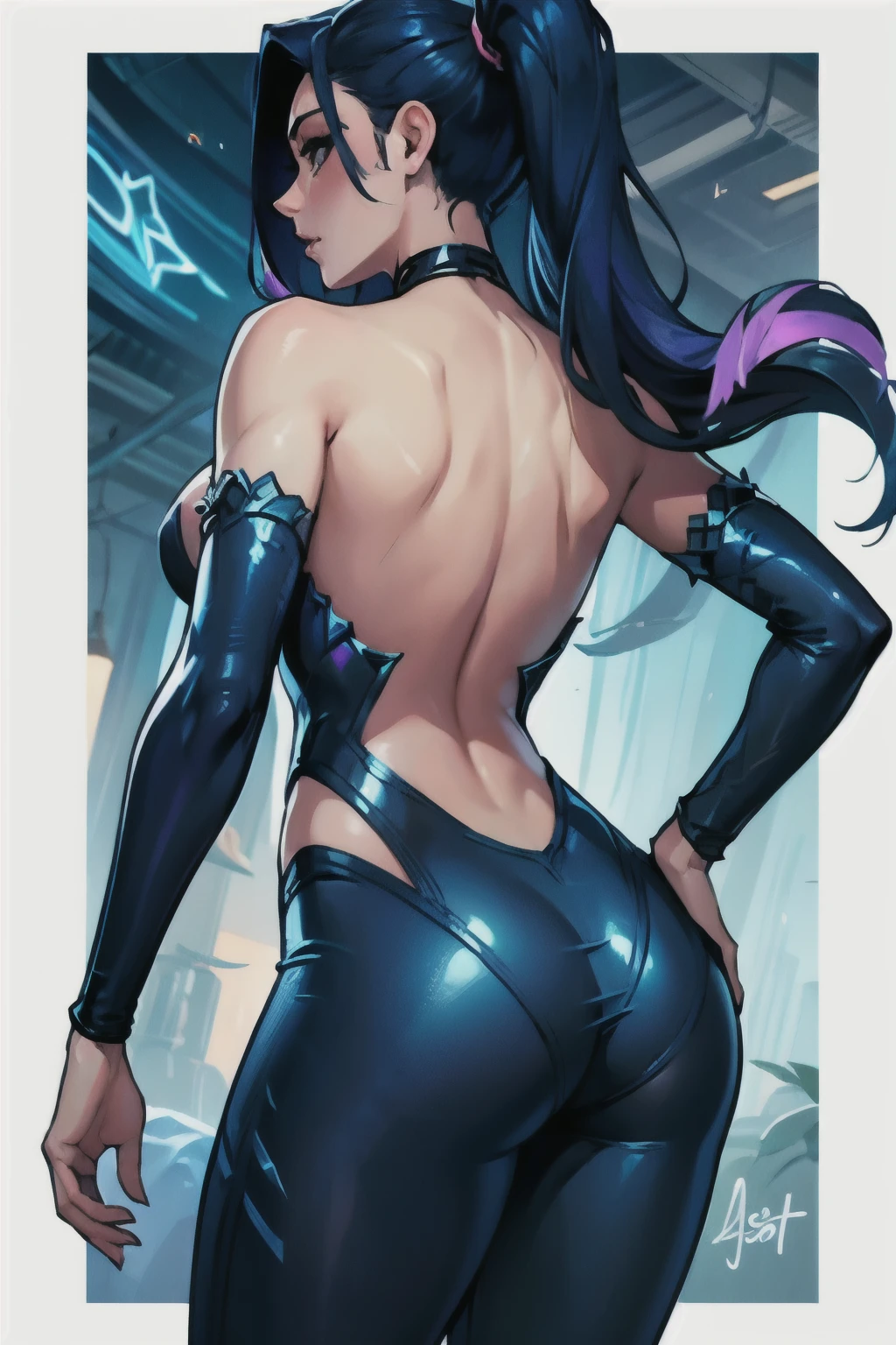 naked girl from behind, kaisa league of legends